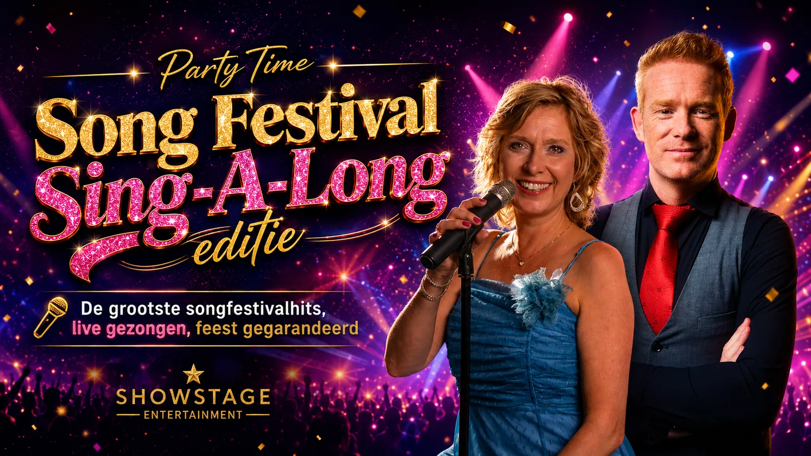 Sfeerbeeld van de Party Time Songfestival Sing-A-Long show
